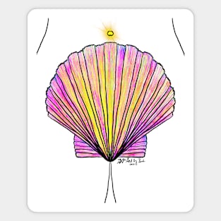 Shell scallop fertility symbol Magnet